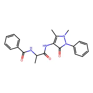 N-(1-(安替比林基氨甲酰)乙基)苯甲酰胺 structure