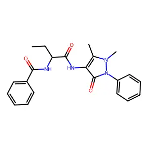 N-(1-(安替比林基氨甲酰)丙基)苯甲酰胺 structure