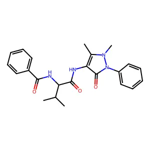 Benzamide, N-(1-(antipyrinylcarbamoyl)-2-methylpropyl)- structure