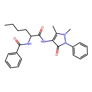 N-(1-(安替比林基氨甲酰)戊基)苯甲酰胺 structure