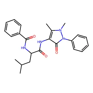 Benzamide, N-(1-(antipyrinylcarbamoyl)-3-methylbutyl)- structure