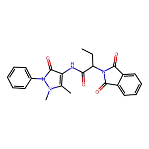 2-Isoindolineacetamide, N-antipyrinyl-1,3-dioxo-alpha-ethyl- structure