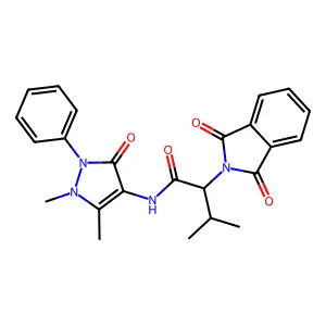 2-Isoindolineacetamide, N-antipyrinyl-1,3-dioxo-alpha-isopropyl- structure
