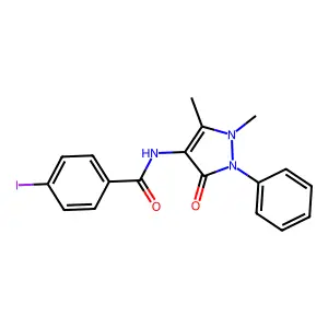 N-安替比林基-对碘苯甲酰胺 structure