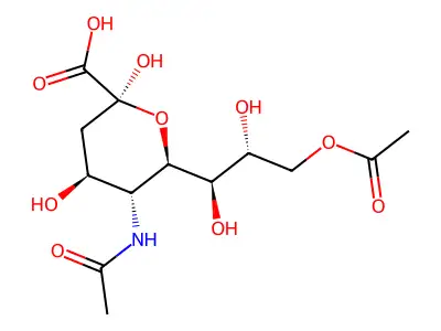N-乙酰-9-O-乙酰神经氨酸 structure