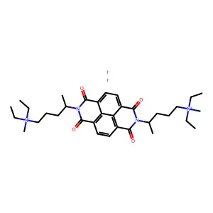 N,N,N',N'-Tetraethyl-1,3,6,8-tetraoxobenzo(lmn)(3,8)phenanthroline-2,7-dibutanaminium diiodide structure