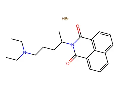 2-(4-(Diethylamino)-1-methylbutyl)-1H-benz(de)isoquinoline-1,3(2H)-dione monohydrobromide structure