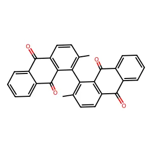 2,2'-Dimethyl-1,1'-bianthraquinone structure