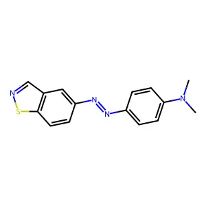 4-(1,2-benzothiazol-5-yldiazenyl)-N,N-dimethylaniline structure
