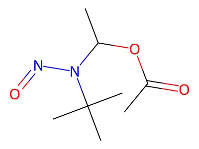 1-[Tert-butyl(nitroso)amino]ethyl acetate structure