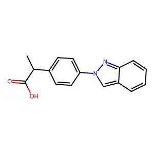 2-(对-(2H-吲唑-2-基)苯基)丙酸 structure