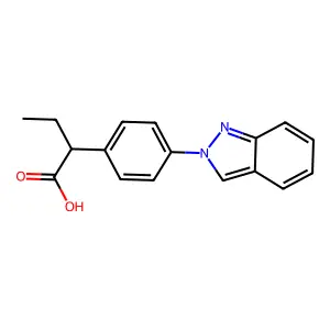 2-(对-(2H-吲唑-2-基)苯基)丁酸 structure