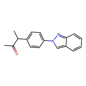 2-Butanone, 3-(p-(2H-indazol-2-yl)phenyl)- structure