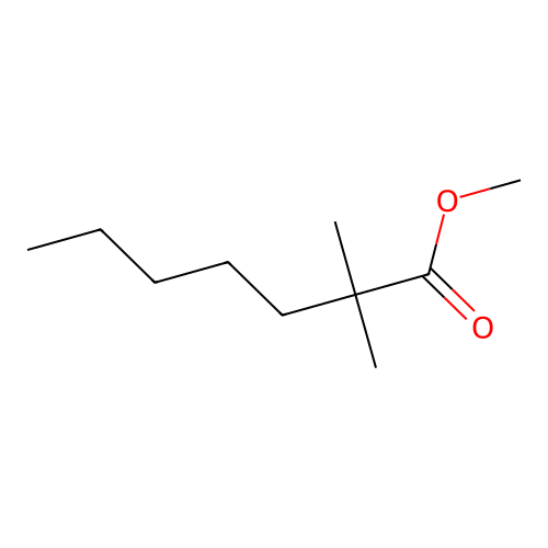 Heptanoic acid, 2,2-dimethyl-, methyl ester structure