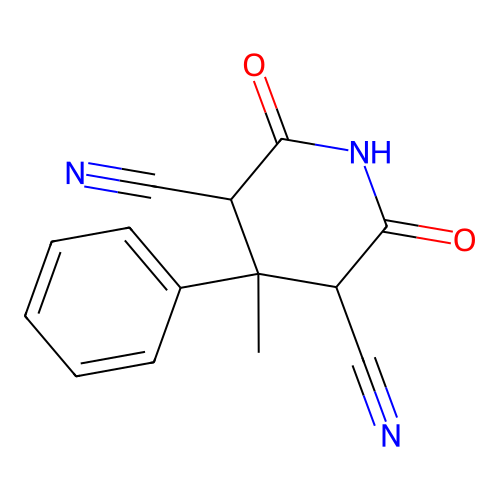 4-Methyl-2,6-dioxo-4-phenylpiperidine-3,5-dicarbonitrile structure