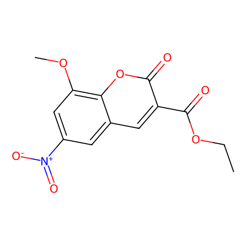 ethyl 8-methoxy-6-nitro-2-oxo-2H-chromene-3-carboxylate structure