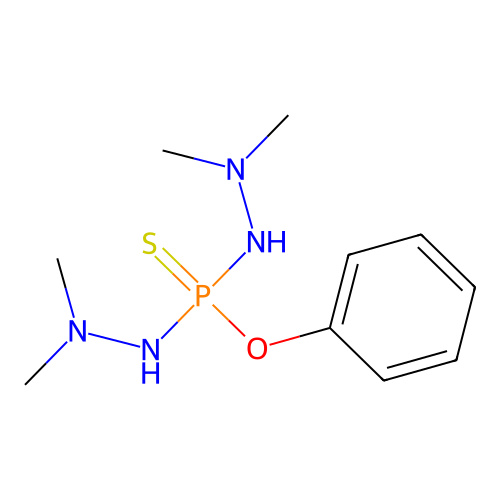 2-[(2,2-Dimethylhydrazinyl)-phenoxyphosphinothioyl]-1,1-dimethylhydrazine structure