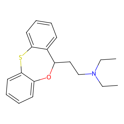 11H-Dibenzo(b,e)(1,4)oxathiepin-11-ethanamine, N,N-diethyl- structure