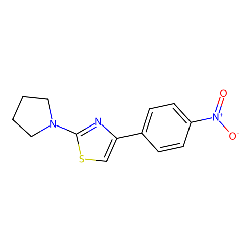 4-(4-Nitrophenyl)-2-pyrrolidin-1-yl-1,3-thiazole structure