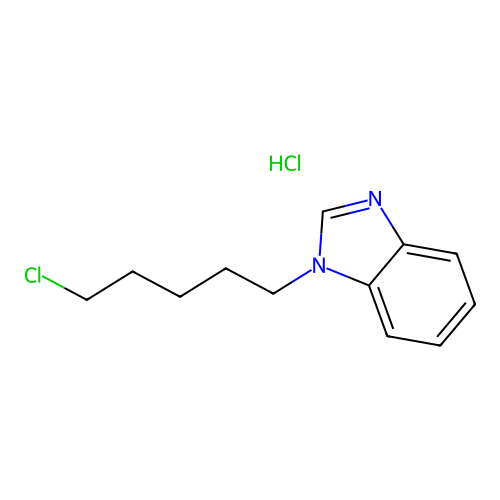 1-(5-chloropentyl)-1H-benzimidazole hydrochloride structure