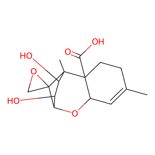 Trichothec-9-en-15-oic acid, 12,13-epoxy-3,4-dihydroxy- structure