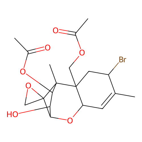 8-Bromo-3-hydroxy-12,13-epoxytrichothec-9-ene-4,15-diyl diacetate structure