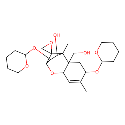 3,8-Bis[(oxan-2-yl)oxy]-12,13-epoxytrichothec-9-ene-4,15-diol structure