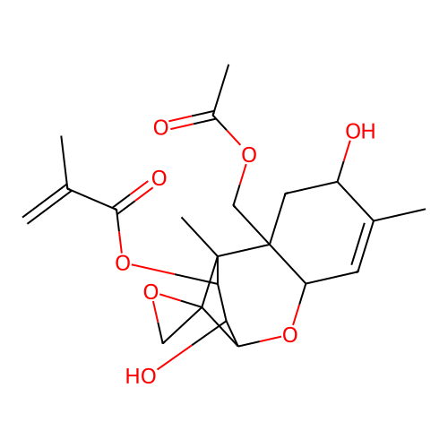 15-(Acetyloxy)-3,8-dihydroxy-12,13-epoxytrichothec-9-en-4-yl 2-methylprop-2-enoate structure