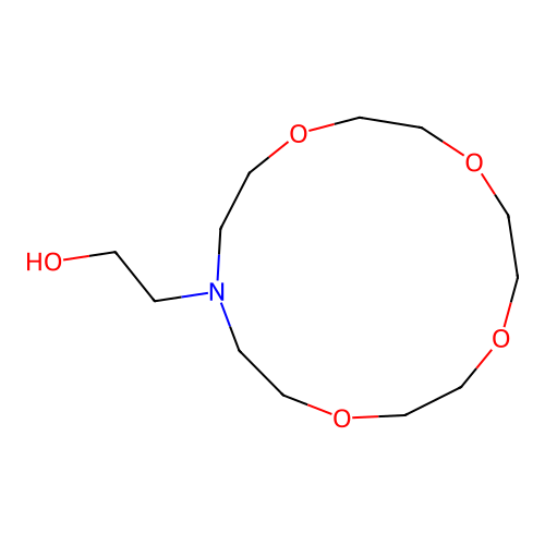 1,4,7,10-Tetraoxa-13-azacyclopentadecane-13-ethanol structure
