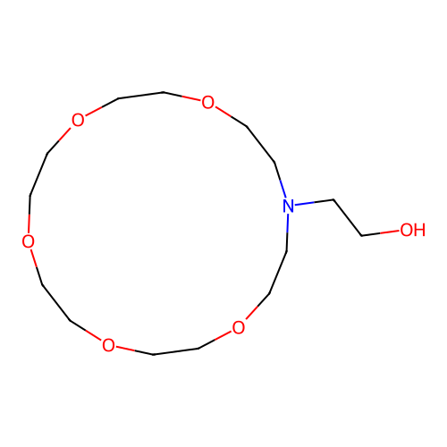 2-(1,4,7,10,13-Pentaoxa-16-azacyclooctadecan-16-yl)ethanol structure