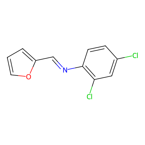 Benzenamine, 2,4-dichloro-N-(2-furanylmethylene)- structure