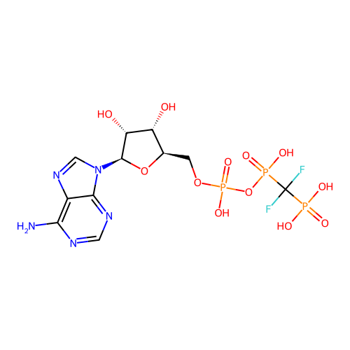 Phosphodifluoromethylphosphonic acid-adenylate ester structure