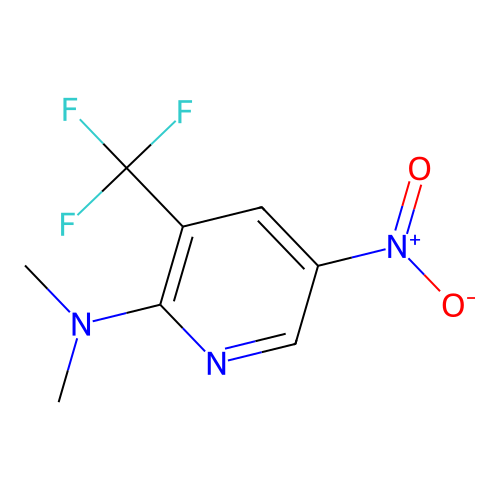 N,N-dimethyl-5-nitro-3-(trifluoromethyl)pyridin-2-amine structure