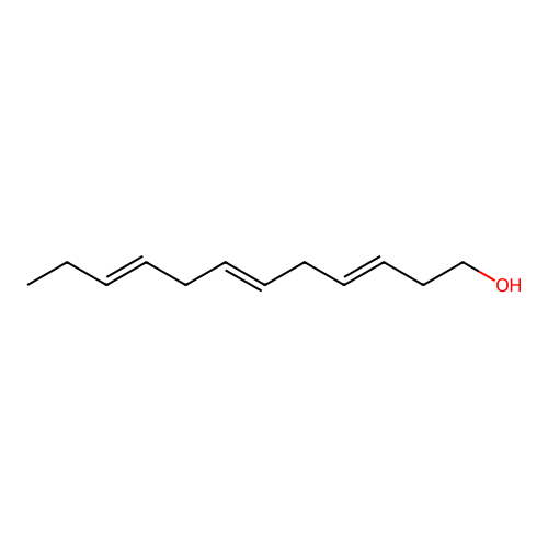 Dodeca-3,6,9-trien-1-ol structure
