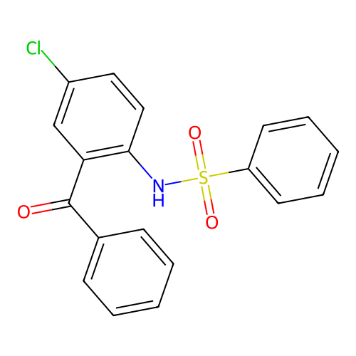 N-(2-benzoyl-4-chlorophenyl)benzenesulfonamide structure