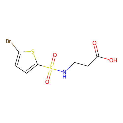 3-{[(5-Bromothien-2-YL)sulfonyl]amino}-propanoic acid structure