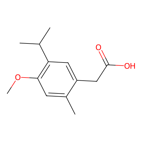 (5-Isopropyl-4-methoxy-2-methylphenyl)acetic acid structure