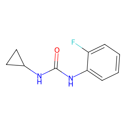 N-cyclopropyl-N'-(2-fluorophenyl)urea structure