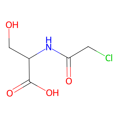 Chloroacetyl-DL-serine structure