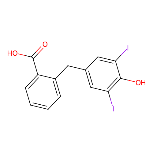 2-[(4-羟基-3,5-二碘苯基)甲基]苯甲酸 structure
