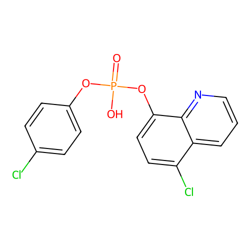 (4-Chlorophenyl) (5-chloroquinolin-8-yl) hydrogen phosphate structure