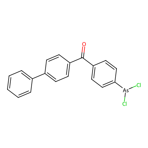 Benzophenone, 4-(dichloroarsino)-4'-phenyl- structure