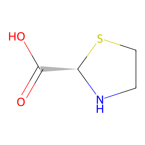 (2S)-1,3-thiazolidine-2-carboxylic acid structure
