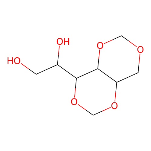 1-(Tetrahydro-(1,3)dioxino(5,4-d)(1,3)dioxin-4-yl)-ethane-1,2-diol structure