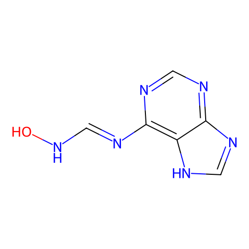 N-hydroxy-N'-(7H-purin-6-yl)methanimidamide structure