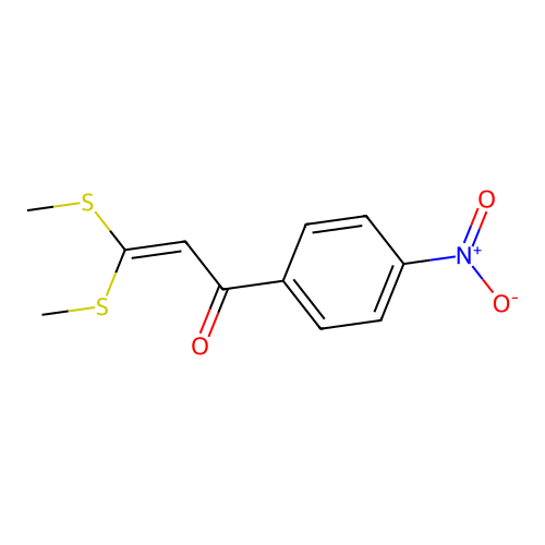 3,3-Bis(methylsulfanyl)-1-(4-nitrophenyl)prop-2-en-1-one structure