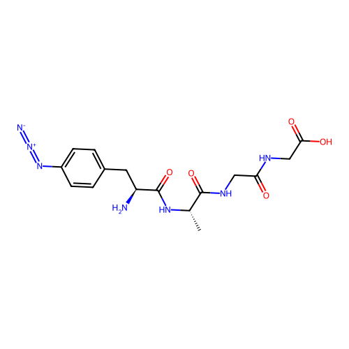 4-Azidophenylalanyl-alanyl-glycyl-glycine structure