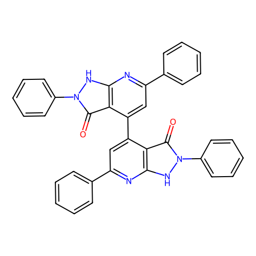 4-(3-oxo-2,6-diphenyl-1H-pyrazolo[3,4-b]pyridin-4-yl)-2,6-diphenyl-1H-pyrazolo[3,4-b]pyridin-3-one structure