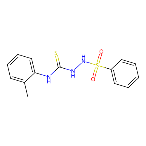 N-(2-methylphenyl)-2-(phenylsulfonyl)hydrazinecarbothioamide structure