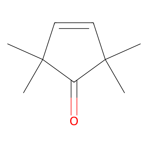 2,2,5,5-Tetramethylcyclopent-3-en-1-one structure